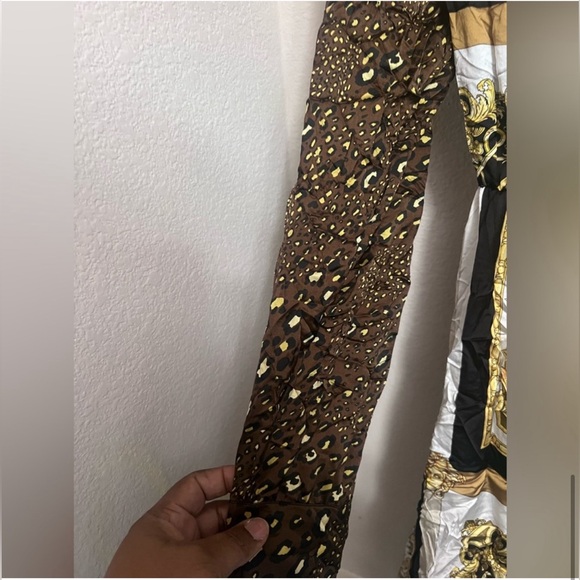 Versace Signature-Prints Patchwork Wrinkle-detail Mini Shirt-dress SZ 44EU/8US - Picture 12 of 16